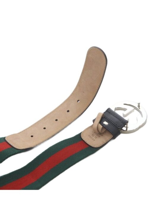 Gucci Sherry Line Interlocking Belt 80 32 Green Red main image 5